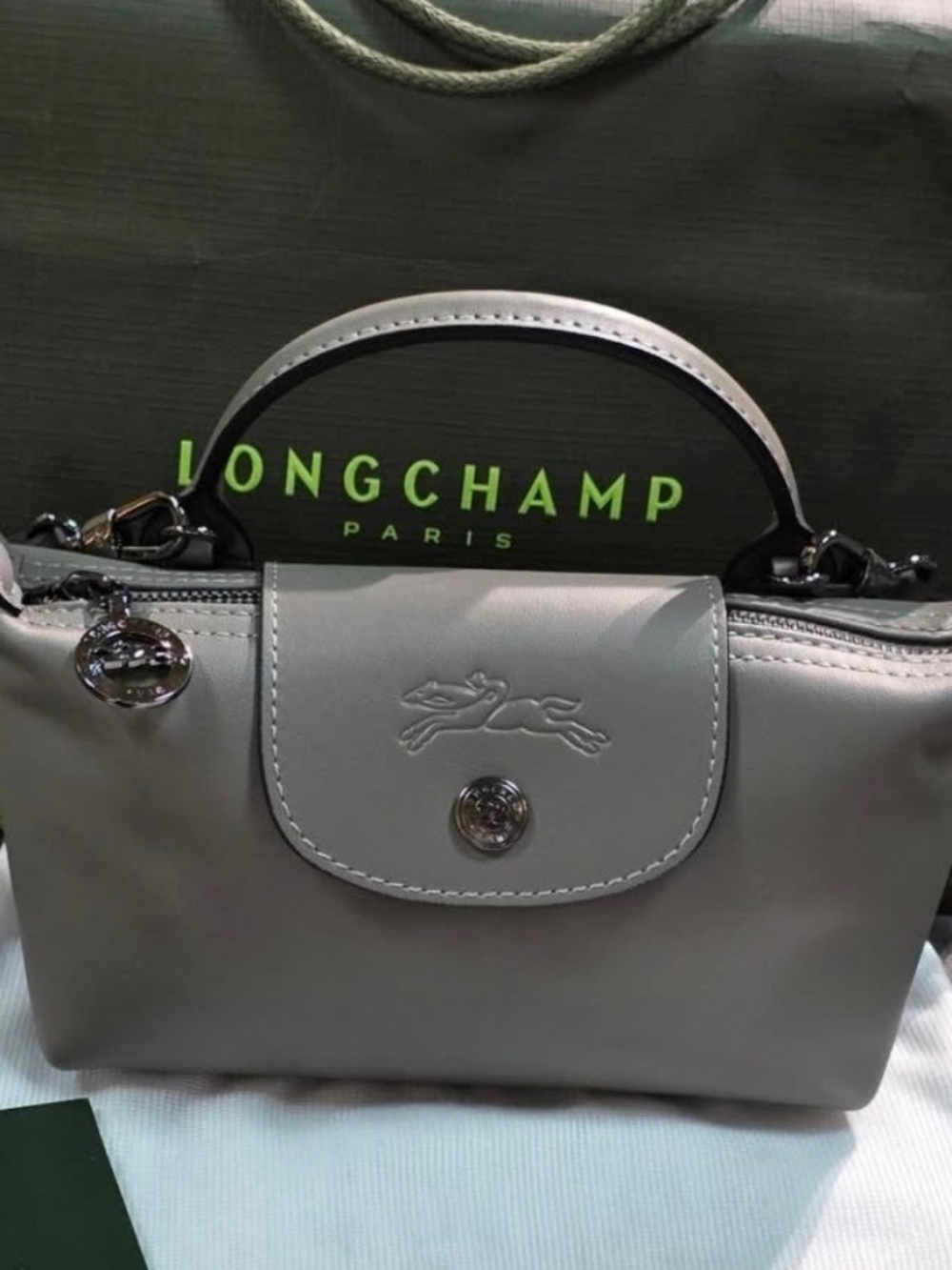 Longchamp mini leather bag